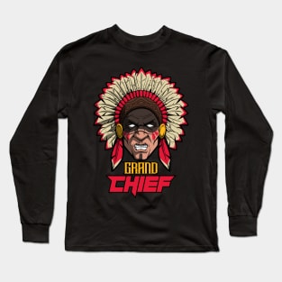 Grand Chief Warrior From America Long Sleeve T-Shirt